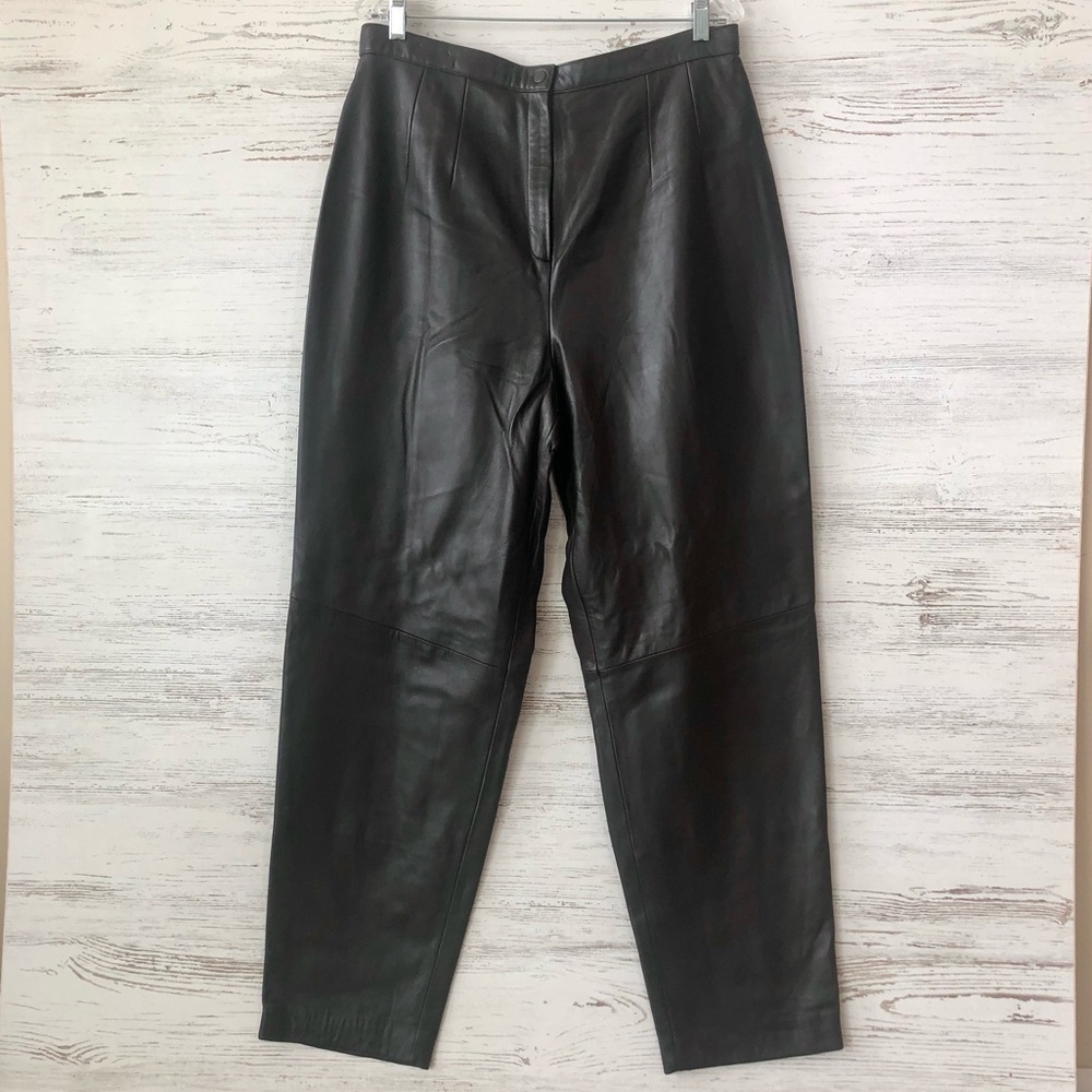 VTG New Zealand Lambskin High Rise Leather Pants